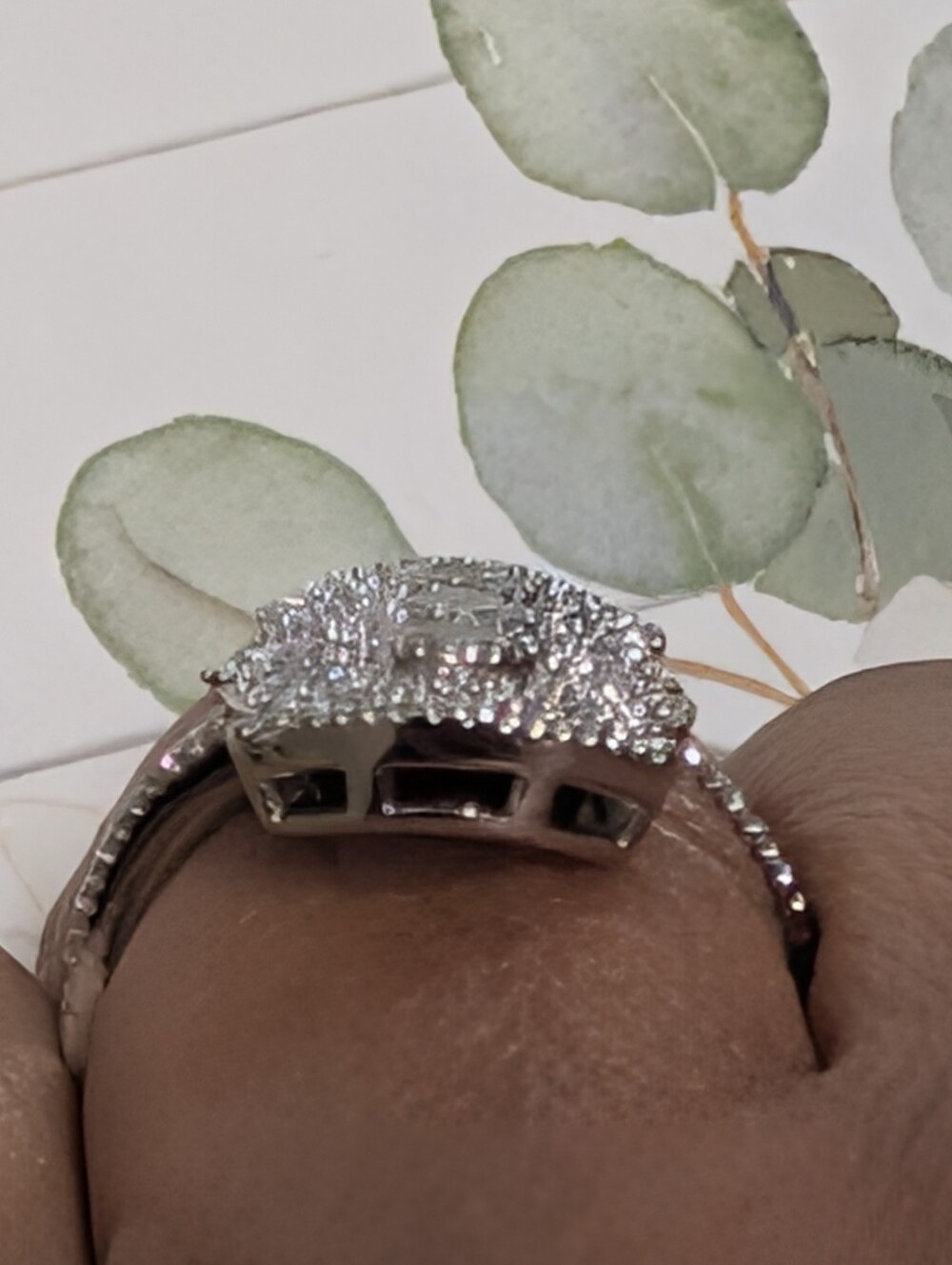 Stunningly Gorgeous Estate Style Pave And Round Channel Set CZ Silver Ring - Picture 5 of 9